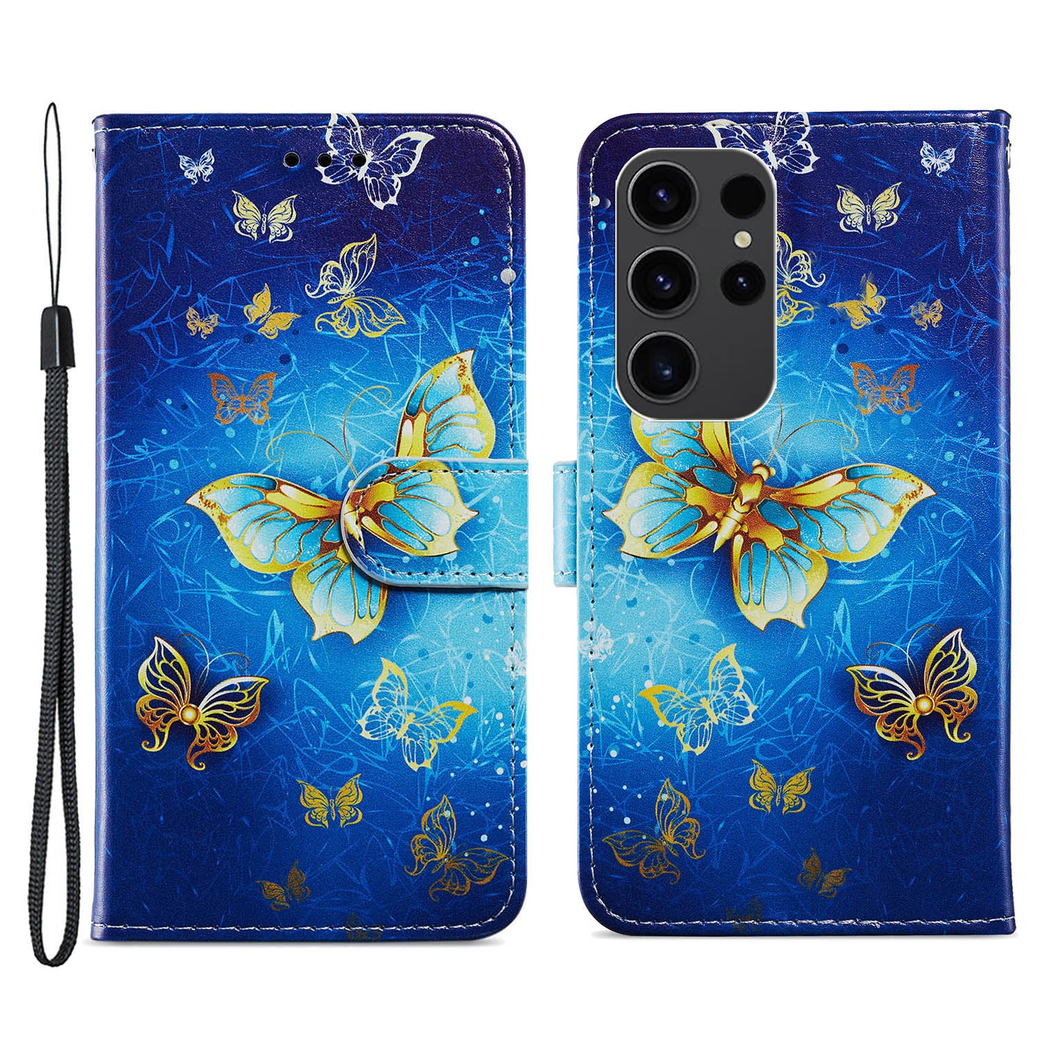 For Samsung Galaxy S23 Ultra Pattern Printing PU Leather Cover Wallet Stand Protective Phone Case with Strap For Samsung Galaxy S23 Ultra Pattern Printing PU Leather Cover Wallet Stand Protective Phone Case with Strap